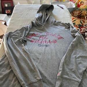 HOMAGE Gray Hoodie with Pink Graphic